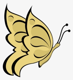 Golden Butterfly Clipart - Butterfly Clip Art, HD Png Download, Free Download