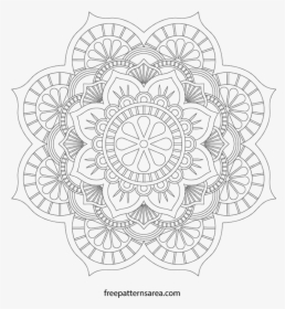 Lotus Art Pattern Files - White Mandala Vector Png, Transparent Png, Free Download