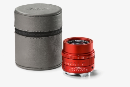 Leica Apo Summicron M Red Grey Leather Hood - Apo Summicron M 50mm F 2 Asph Lens, HD Png Download, Free Download