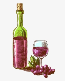 Wine Bottle Icon Png - Wine Bottle Illustration Png, Transparent Png, Free Download
