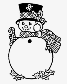 Transparent Snowman Face Png - Scarf Winter Hat Colouring, Png Download, Free Download