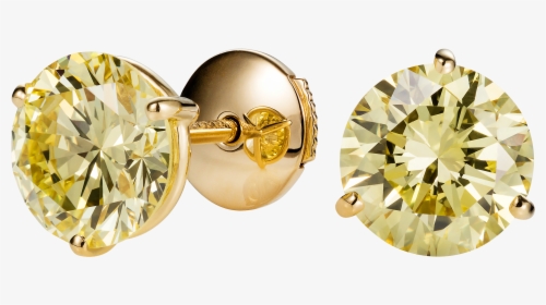 Fancy Yellow Diamond Stud Earrings - Diamond, HD Png Download, Free Download