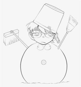 Snowman Pictures Lineart - Lineart Conan, HD Png Download, Free Download