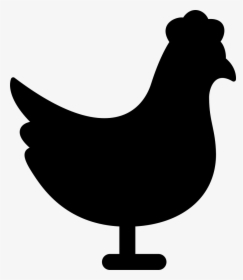 Chicken Looking Right - Easy Chicken Silhouette, HD Png Download, Free Download