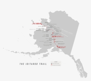 Iditarod Trail Invitational Map - Map Of All Runza, HD Png Download, Free Download