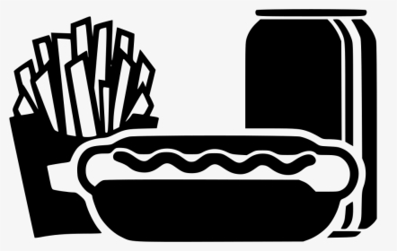 Hotdog Clipart Soda - Icon French Fries Png, Transparent Png, Free Download