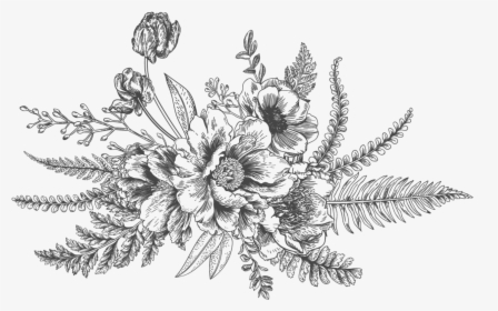 Transparent Flower Sketch Png - Bouquet, Png Download, Free Download