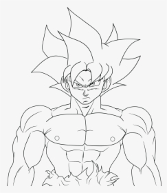 28 Collection Of Ultra Instinct Goku Drawing Easy - Goku Ultra Instinct Drawing Easy, HD Png Download, Free Download