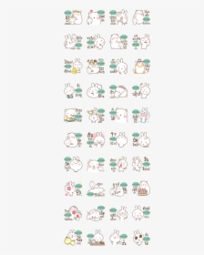 Molang Bear And Rabbit Joker E E - Sticker, HD Png Download, Free Download