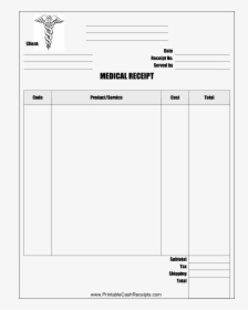 Medical Doctor Receipt - Medical Store Slip Format, HD Png Download, Free Download