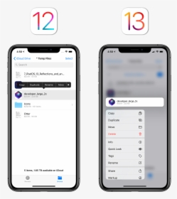 A Context Menu In Files Shows More Options At Once - Ios 13 Shortcuts App, HD Png Download, Free Download