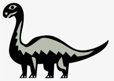 Vector Illustration Of Prehistoric Brontosaurus Dinosaur - Illustration, HD Png Download, Free Download