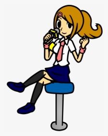 Girl Journalist Drawing Png Image - Rhythm Heaven News Reporter, Transparent Png, Free Download
