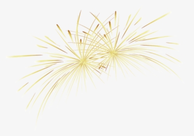 Fireworks Transparent Golden - Transparent Background Gold Fireworks Clipart, HD Png Download, Free Download
