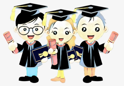 Drawing Graduation Ceremony Cartoon Portable Network - Graduation Cartoon Png, Transparent Png, Free Download