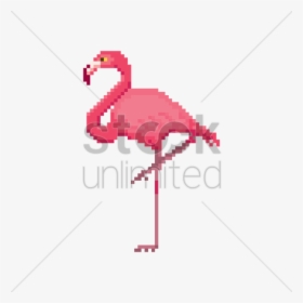 Pixelated Flamingo Clipart Flamingo Pixel Art Clip - Flamingo Pixel Art, HD Png Download, Free Download