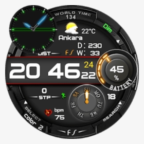D 134 Digital Watch Face For Watchmaker Users - Speedometer, HD Png Download, Free Download