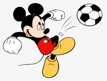 Mickey Playing Soccer - Mickey Mouse Futbol Png, Transparent Png, Free Download