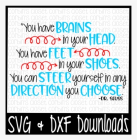Dr Seuss Svg * Dr Seuss * Brains * Direction * Seuss - Dr Seuss Svg Free, HD Png Download, Free Download