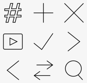 Essential Set - Web Icons Thin Line, HD Png Download, Free Download