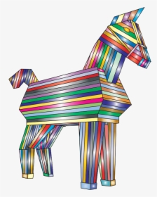 Trojan Horse, Equine, Animal, Colorful, Prismatic - Truva Atı Png, Transparent Png, Free Download