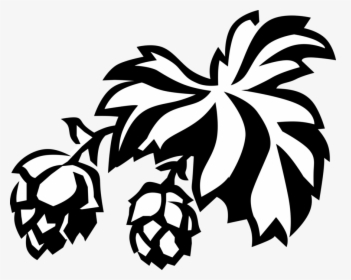 Vector Illustration Of Hops Flowers Used As Flavoring - Hop Flower Clipart Logo Png, Transparent Png, Free Download