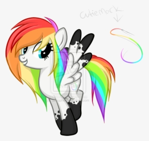 Drawn Rainbow Big Cartoon - Mlp Rainbow Pony, HD Png Download, Free Download