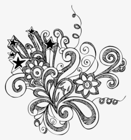 Free Hand Drawing Flowers At Getdrawings Com - Doodle Art Flower Png, Transparent Png, Free Download