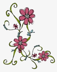 Flower Doodle Photo - Flower Doodles For A Background, HD Png Download, Free Download