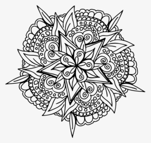 Hand Drawn Floral Line Art - Maths Cover Page Design, HD Png Download, Free Download