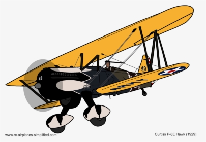 Plane Silhouette Png Clip Art Png M Transparent Png - Curtiss P 6e Hawk Rc, Png Download, Free Download
