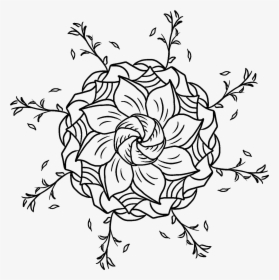 Transparent Flower Doodle Png - Line Art Transparent Background, Png Download, Free Download