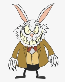 Drawing Scary Alice In Wonderland - Cartoon Scariest Easter Bunnies, HD Png Download, Free Download