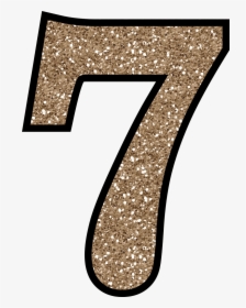Number 1 Clipart Glitter - Glitter Number 7, HD Png Download, Free Download