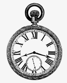 Pocket Watch Drawing At - Printable Alice In Wonderland Clock, HD Png Download, Free Download