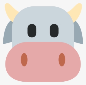 Cow Face Emoji Clipart , Png Download - Cow Emoji Twitter, Transparent Png, Free Download