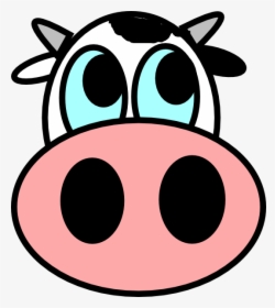 Clipart Cow Face - Cow Face Drawing Easy, HD Png Download, Free Download