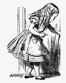Alice At The Door - Alice's Adventures In Wonderland Drawing, HD Png Download, Free Download