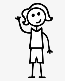 Woman Drawing At Getdrawings - Girl Stick Figure Transparent, HD Png Download, Free Download