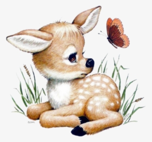 Baby Deer Drawing Png, Transparent Png, Free Download