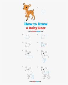 How To Draw Baby Deer - Baby Deer Drawing Easy Step By Step, HD Png Download, Free Download