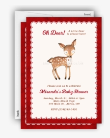 Deer Party Invitation • Baby Shower Birthday • Any - Woodland Tribal Animals Png, Transparent Png, Free Download