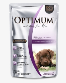 Sachê Optimum Cães Filhotes Até 18 Meses Frangos Selecionados - Optimum Puppy Dry Food, HD Png Download, Free Download