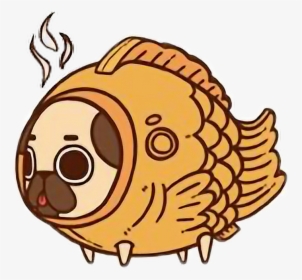 Transparent Pug Clipart - Kawaii Cute Fish Drawing, HD Png Download, Free Download