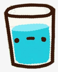 #clawbert #cute #kawaii #cartoon #adorable #happy #glass - Cute Kawaii Glass Of Water, HD Png Download, Free Download