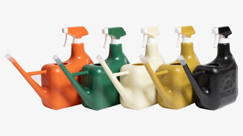 Row Of Spray Sprinkler Watering Cans, One Of Each - Glass Bottle, HD Png Download, Free Download