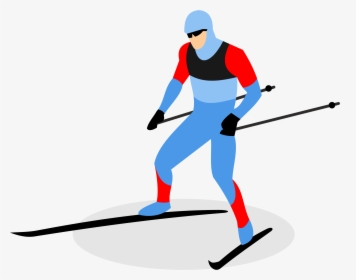 Biathlon Skiing Ski Pole Man Transprent - Transparent Background Skiing Clipart, HD Png Download, Free Download
