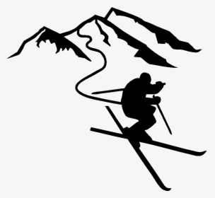 Alpine Skiing Sport - Skier Silhouette, HD Png Download, Free Download