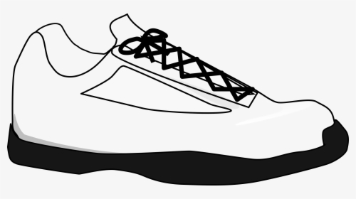 Tennis Shoe Monocolor Big - Shoe Clipart Black And White Png, Transparent Png, Free Download