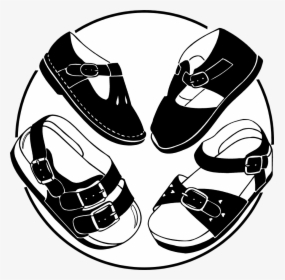 Baby Shoes Clipart Black And White Download - Shoe For Girl Clipart Png, Transparent Png, Free Download